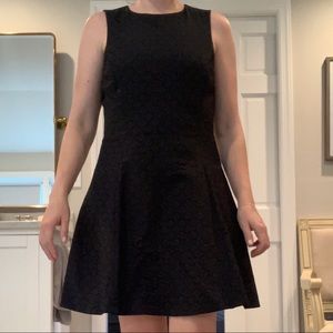Theory Black Jacquard Dress